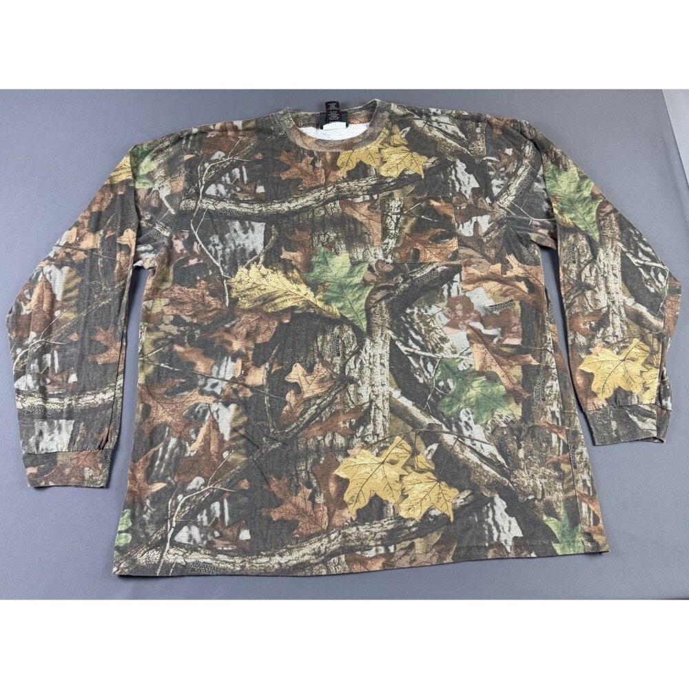 Vintage Y2K Fieldline Camo Realtree Nature Outdoor Pocket Long Sleeve XL Hype
